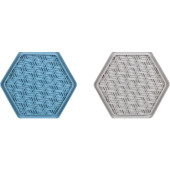 Подложка за близане Licky mat, шестоъгълник - Flamingo LICK PAD JELLY  24 x 21 см 